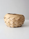 vintage palm frond basket bowl