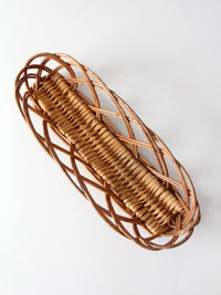 vintage French country wicker bread basket