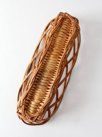 vintage French country wicker bread basket