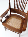 antique pressed back armchair