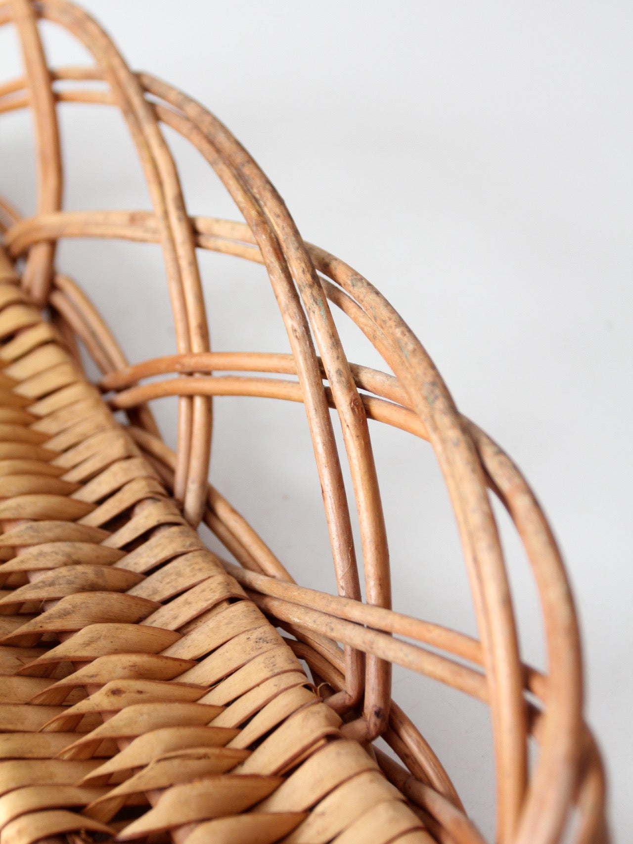 vintage French country wicker bread basket