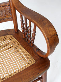 antique pressed back armchair