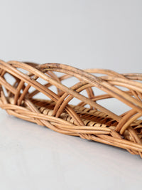 vintage French country wicker bread basket