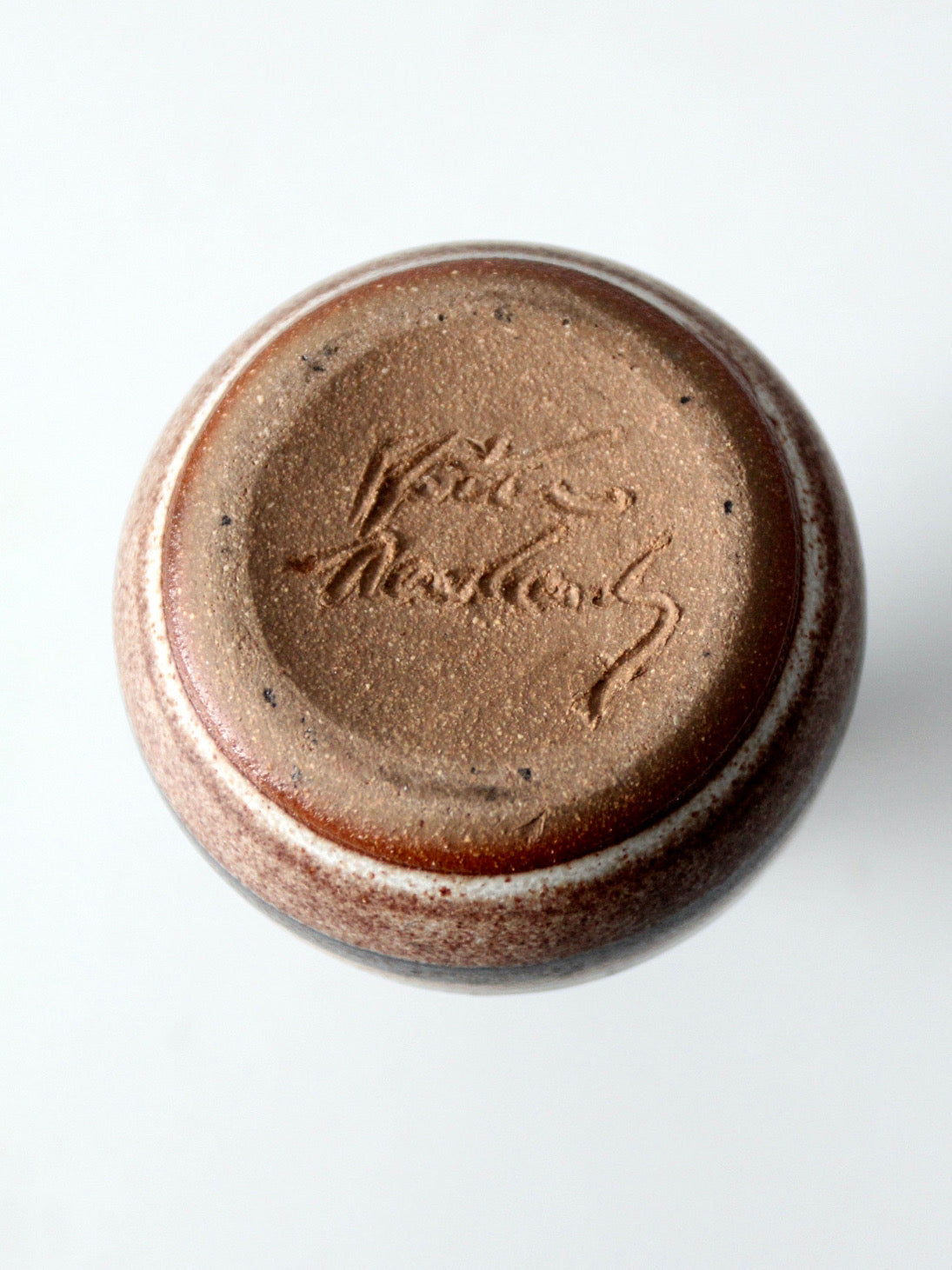 vintage studio pottery bottleneck vase