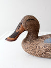hand-carved shoveler hen duck by Bill Reinsager, 1993