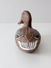 hand-carved shoveler hen duck by Bill Reinsager, 1993