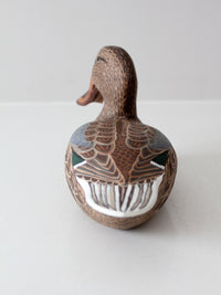hand-carved shoveler hen duck by Bill Reinsager, 1993