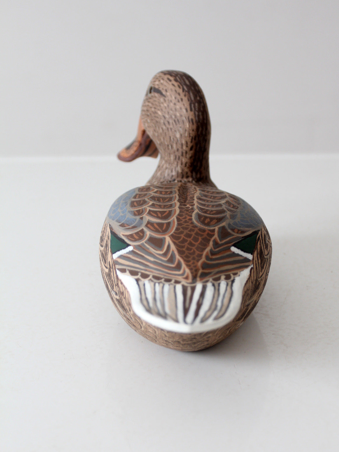 hand-carved shoveler hen duck by Bill Reinsager, 1993