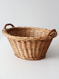 vintage oval willow gathering basket