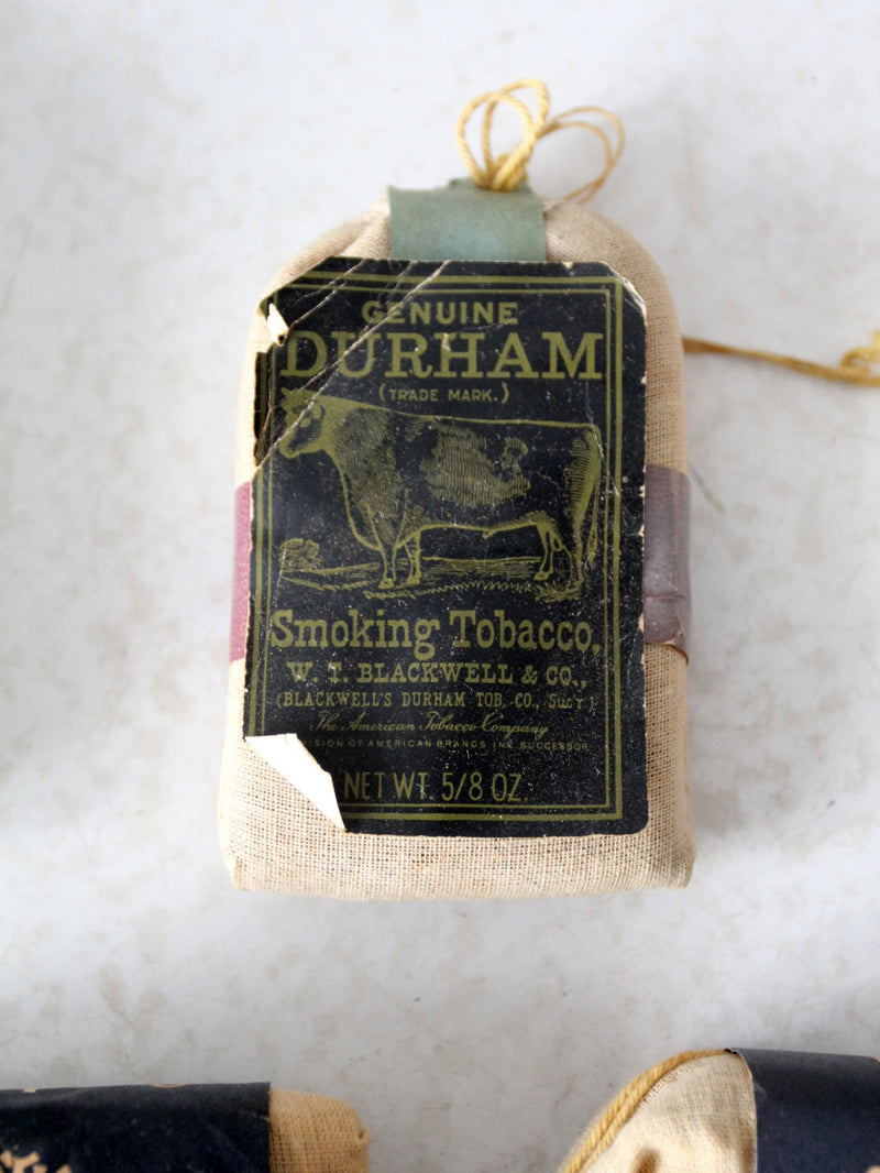 vintage bull durham tobacco pouch Smoking Collectible Original Blackwell Vintage Genuine Bull Durham Tobacco