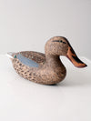 hand-carved shoveler hen duck by Bill Reinsager, 1993