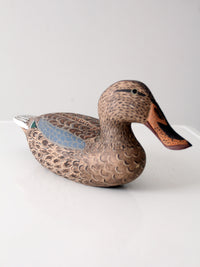 hand-carved shoveler hen duck by Bill Reinsager, 1993