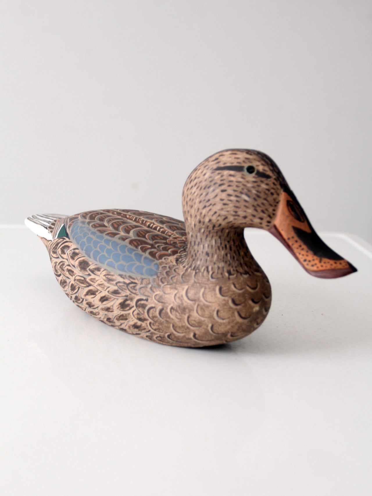 hand-carved shoveler hen duck by Bill Reinsager, 1993