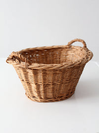 vintage oval willow gathering basket