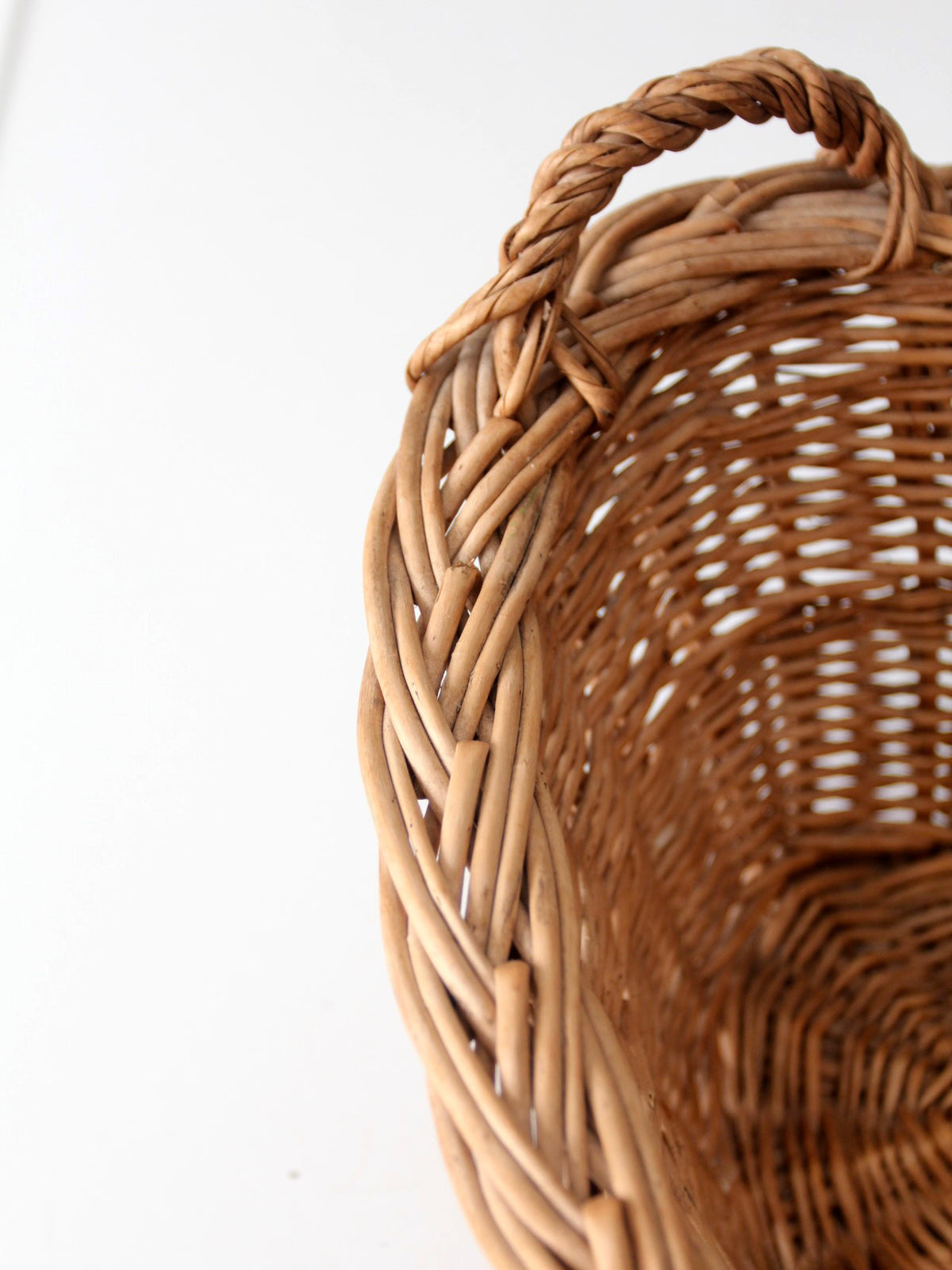 vintage oval willow gathering basket