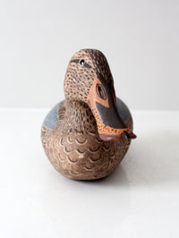 hand-carved shoveler hen duck by Bill Reinsager, 1993