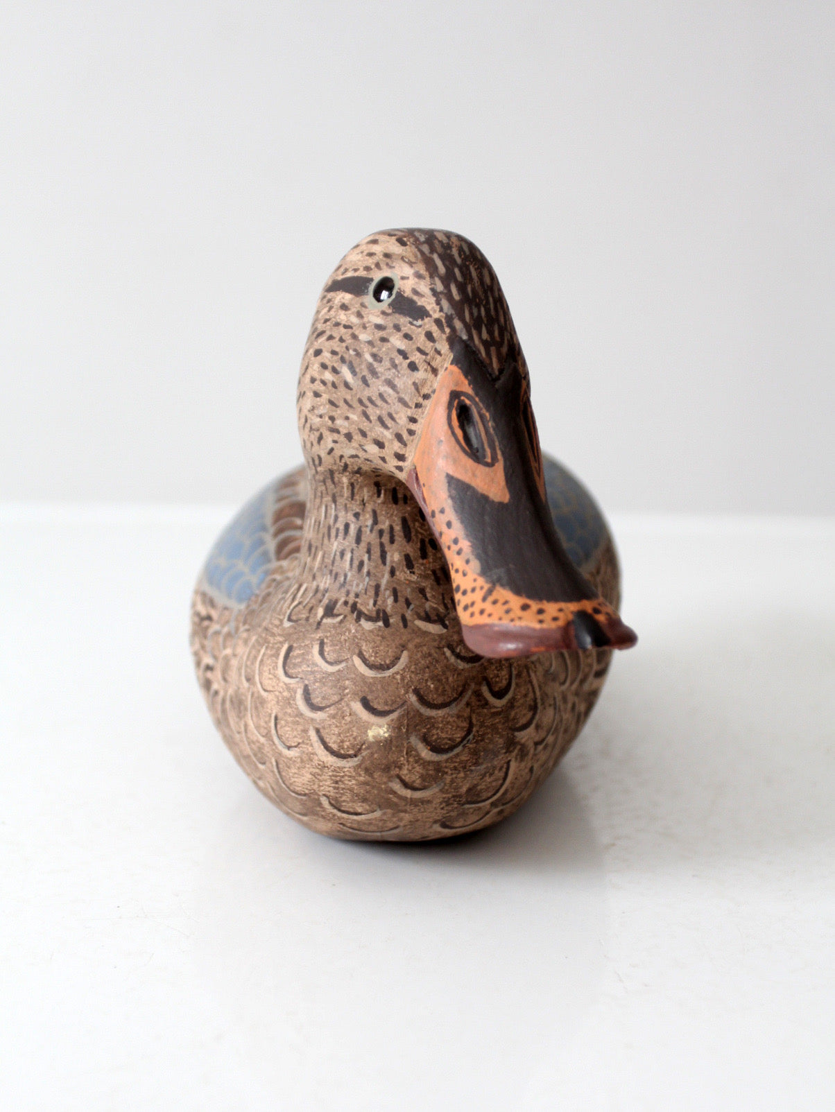 hand-carved shoveler hen duck by Bill Reinsager, 1993