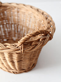vintage oval willow gathering basket