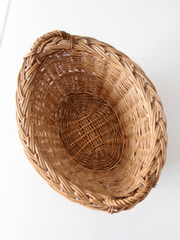 vintage oval willow gathering basket
