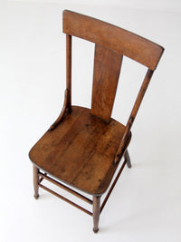 antique American splat back chair