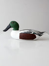 vintage hand-carved drake shoveler by Bill Reinsager, 1993