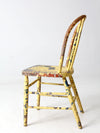 antique chippy paint spindle back chair