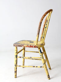 antique chippy paint spindle back chair