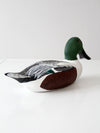 vintage hand-carved drake shoveler by Bill Reinsager, 1993