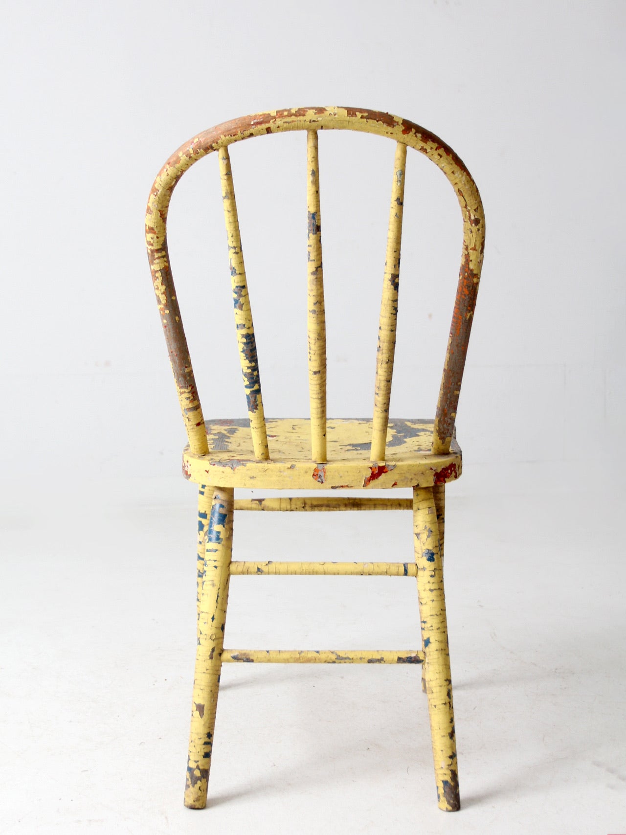 antique chippy paint spindle back chair – 86 Vintage