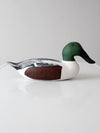 vintage hand-carved drake shoveler by Bill Reinsager, 1993