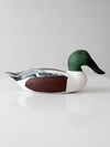 vintage hand-carved drake shoveler by Bill Reinsager, 1993