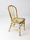antique chippy paint spindle back chair