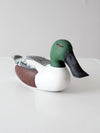 vintage hand-carved drake shoveler by Bill Reinsager, 1993