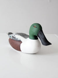 vintage hand-carved drake shoveler by Bill Reinsager, 1993