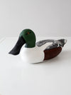 vintage hand-carved drake shoveler by Bill Reinsager, 1993