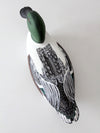 vintage hand-carved drake shoveler by Bill Reinsager, 1993