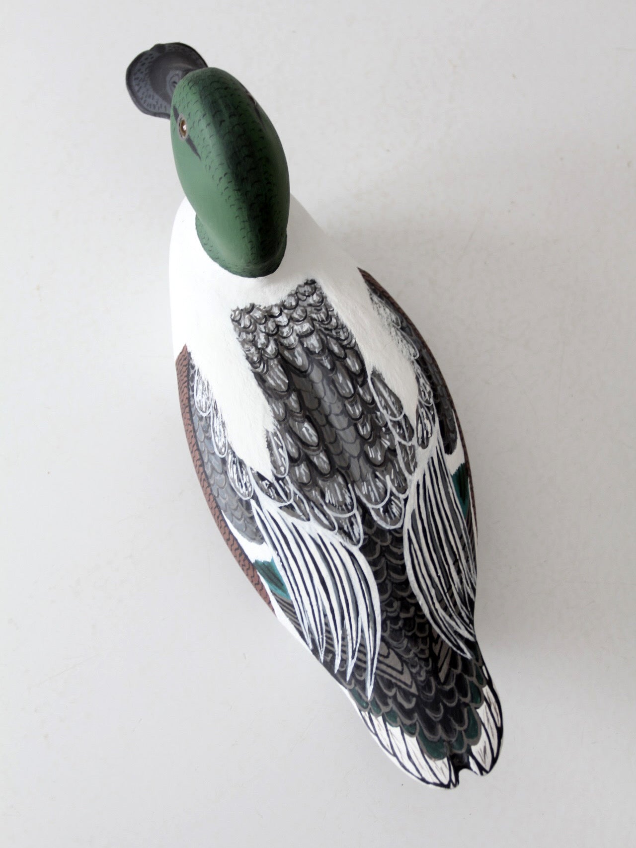 vintage hand-carved drake shoveler by Bill Reinsager, 1993