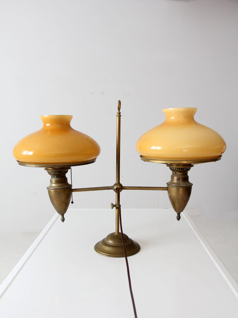 antique brass student lamp
