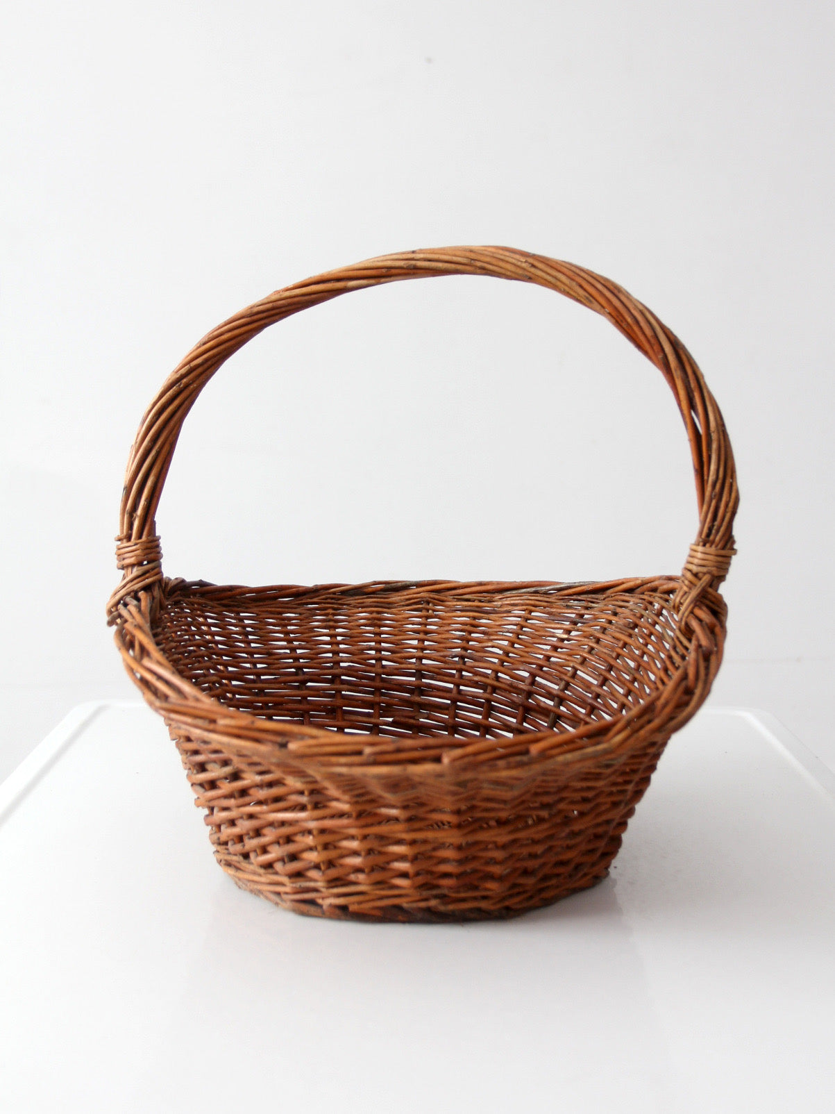 vintage wicker gathering basket