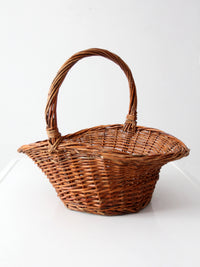 vintage wicker gathering basket