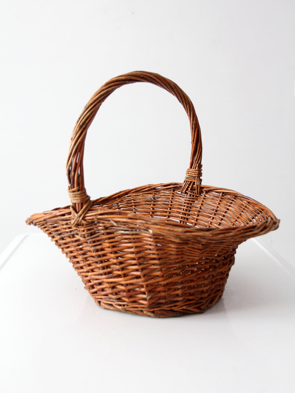 vintage wicker gathering basket