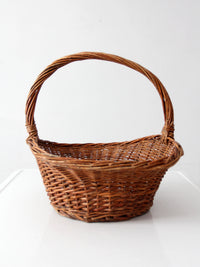 vintage wicker gathering basket