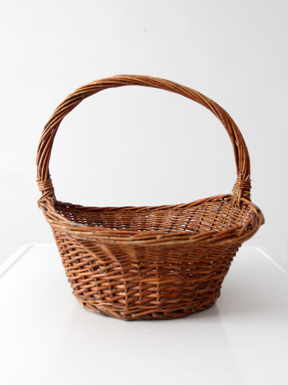 vintage wicker gathering basket