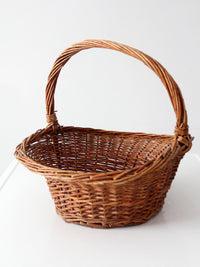 vintage wicker gathering basket