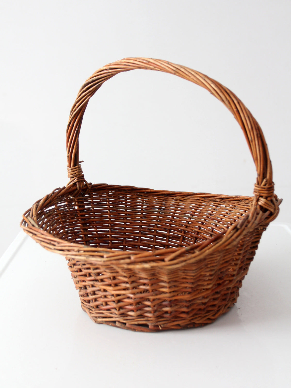 vintage wicker gathering basket
