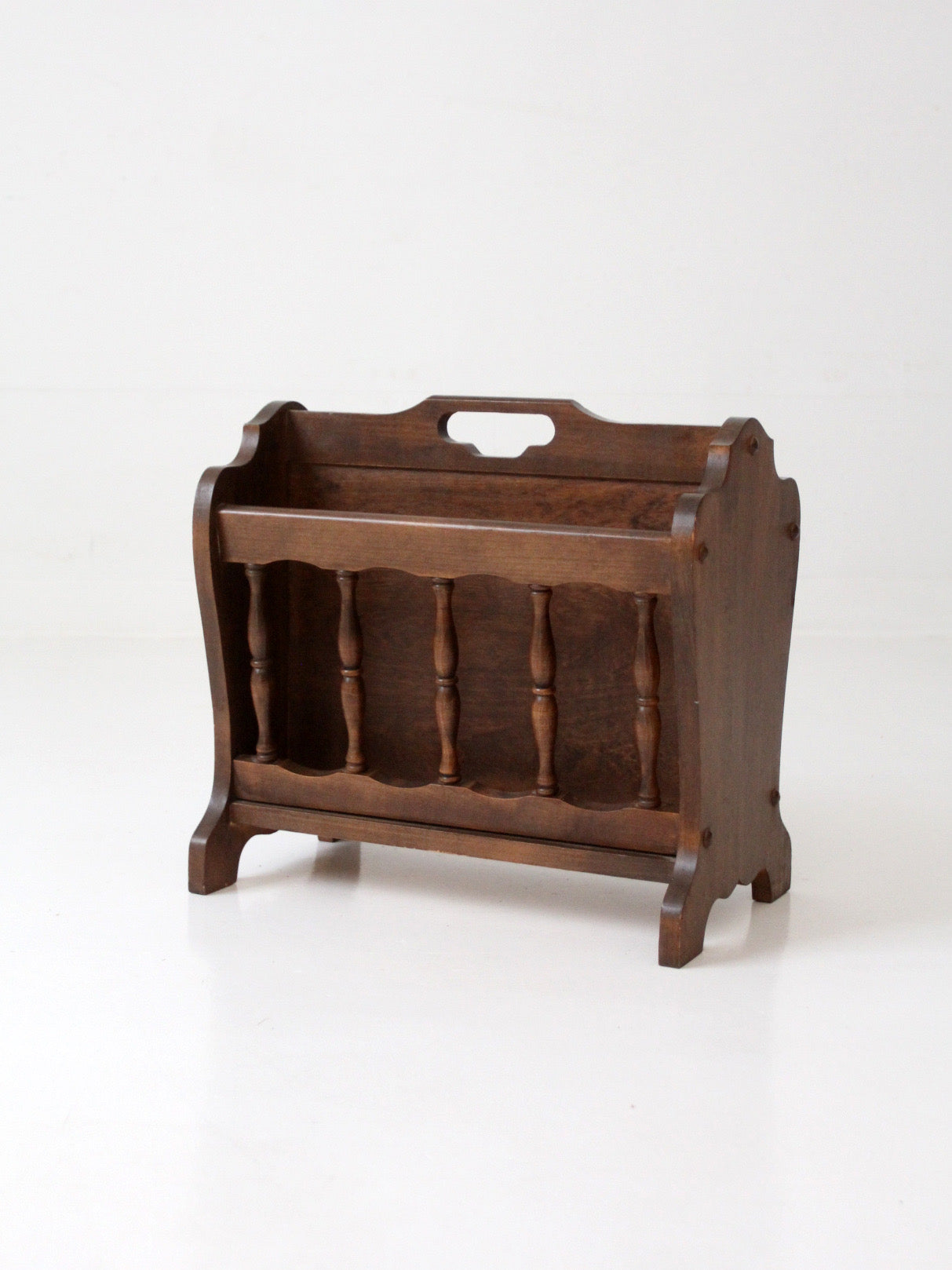 mid-century Colonial Revival magazine rack