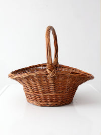 vintage wicker gathering basket