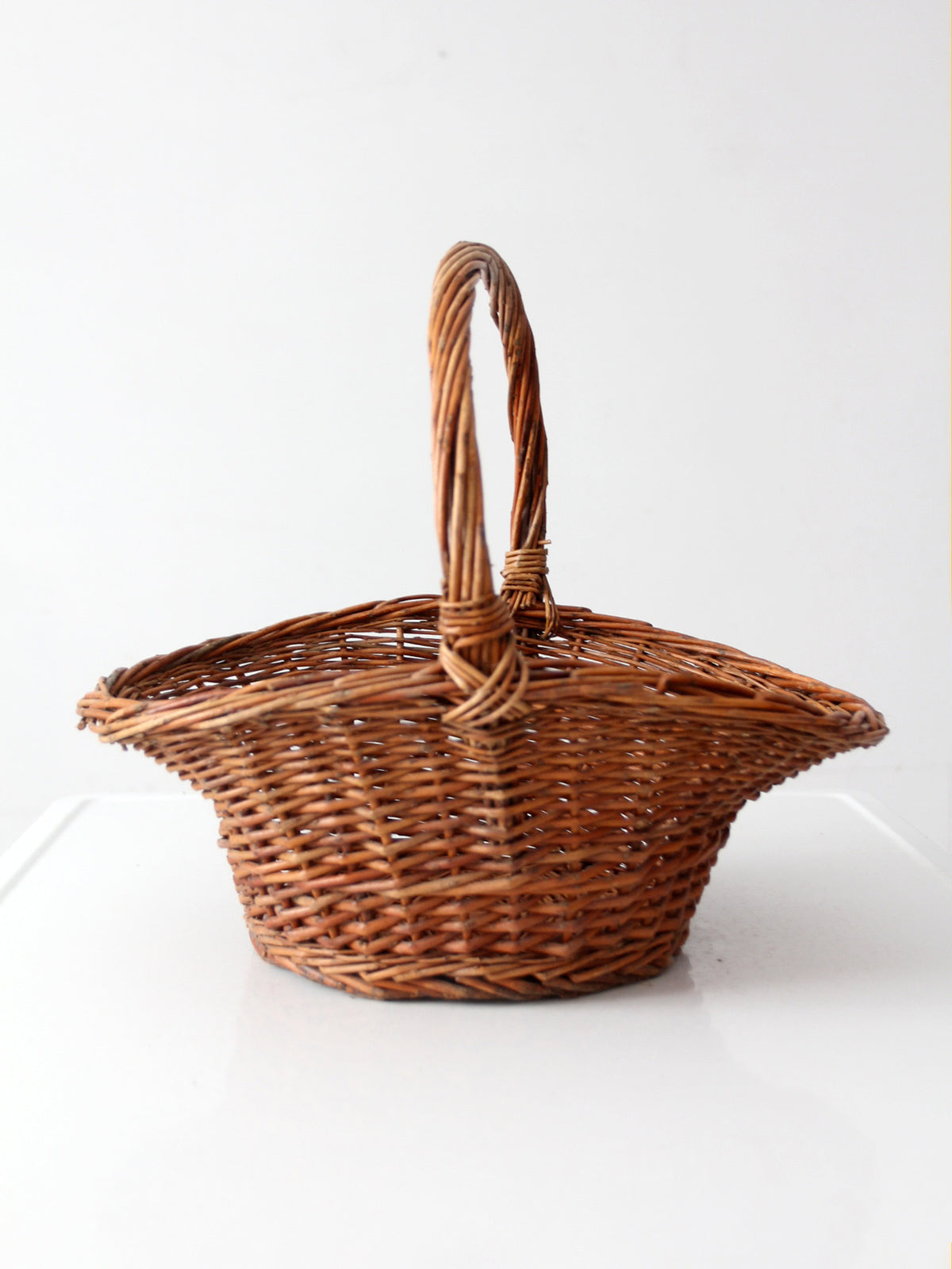 vintage wicker gathering basket
