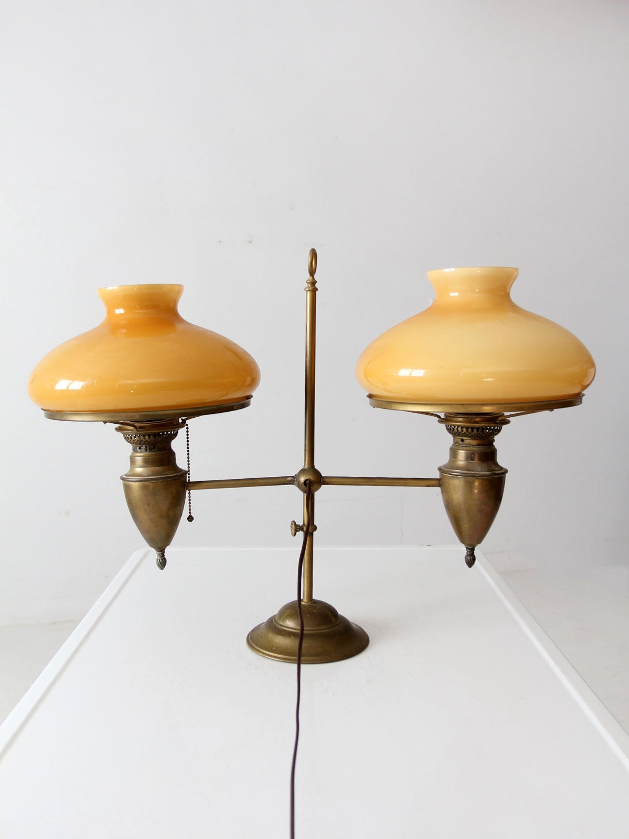 antique brass student lamp
