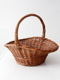 vintage wicker gathering basket